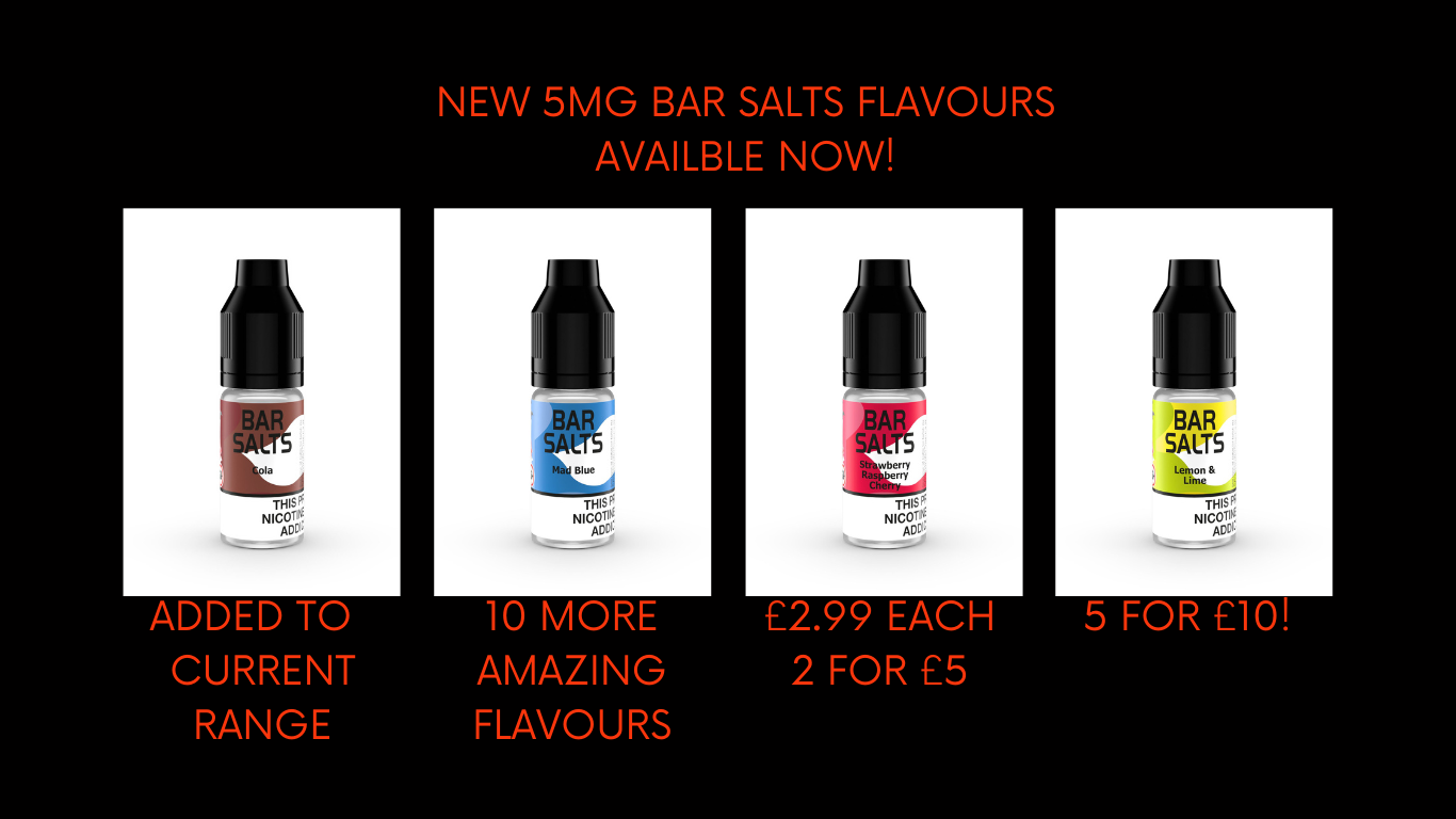 5mg Bar Salts New Flavours